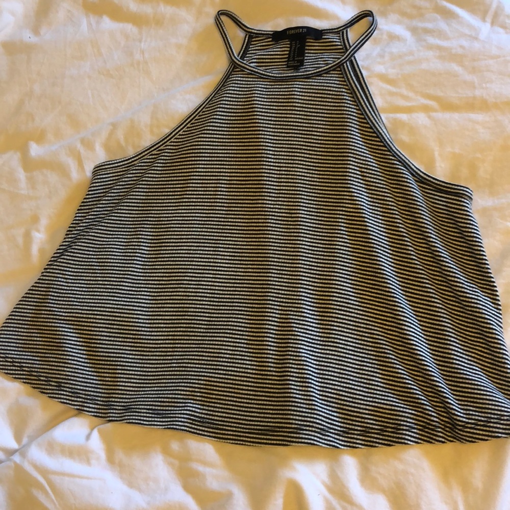Forever 21 black and white tank top